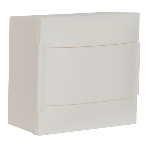 [134128] LEGRAND  Practibox S surface-mounting DIN cabinet - 1 row of 8 modules - White door - Earth terminal blocks