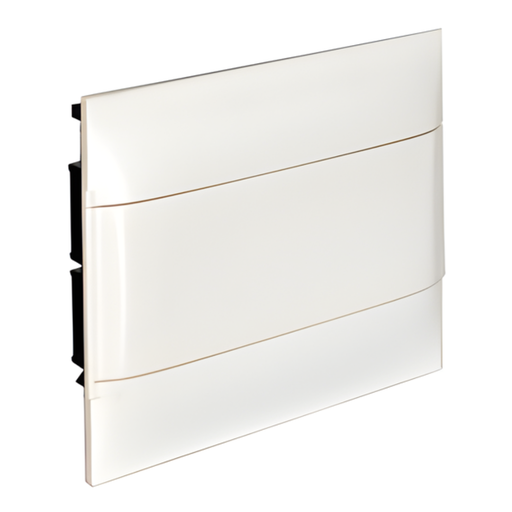 [135041] LEGRAND Practibox S flush-mounting DIN cabinet for masonry wall - 1 row of 12 modules - White door