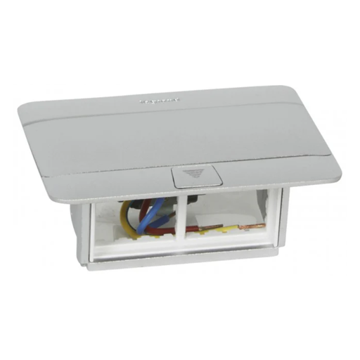 [054011] LEGRAND Pop-Up Flush Mounting Boxes 4 modules Aluminium Finish
