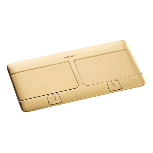 [054018] LEGRAND Pop up 2x4 modules to be equipped - brushed brass finish