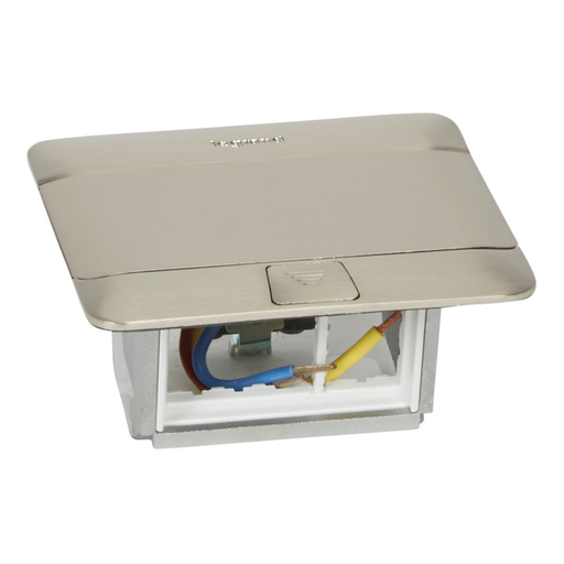 [054020] LEGRAND Pop up 3 modules to be equipped - brushed stainless steel finish