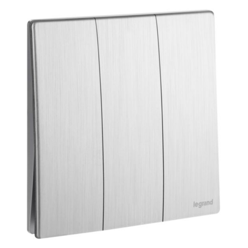 [281004ba] LEGRAND  Mallia S switch 3g 1w 10a brushed alu