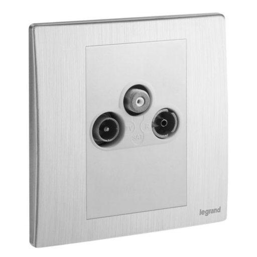[281157ba] LEGRAND  Mallia socket tv-r-sat brushed alu