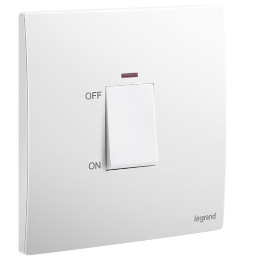 [281070mw] LEGRAND Mallia Senses switch 45a dp +neon matt white