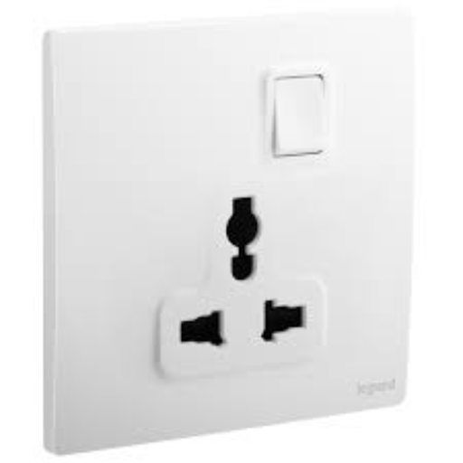 [281120mw] LEGRAND Mallia Senses switch socket 3p 16a multistandard matt white