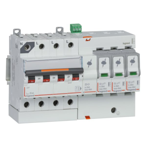 [412215]  LEGRAND Surge Protector 3p+n 40ka T2 320v 8mod 