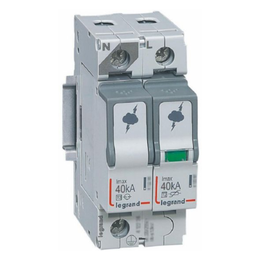 [412244]  LEGRAND Surge Protector 1p+n 40ka T2 2mod