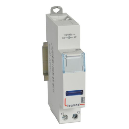 [412929] LEGRAND CX³ single LED indicator 110V~ to 400V~ blue 1 module