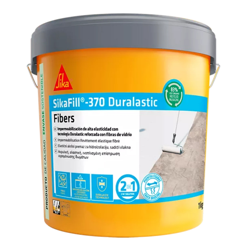 SIKA Sikafill 370 Fiber White 5kg Elastic waterproofing covering with glass fibre for roofing