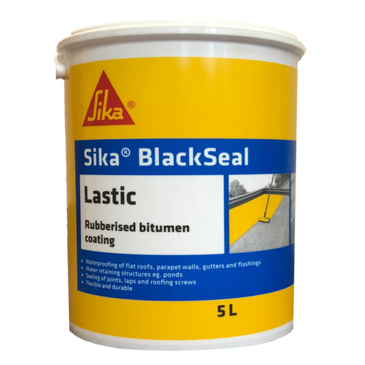 SIKA Sikablackseal Lastic 5L Bituminous emulsion for basements and roofing applications