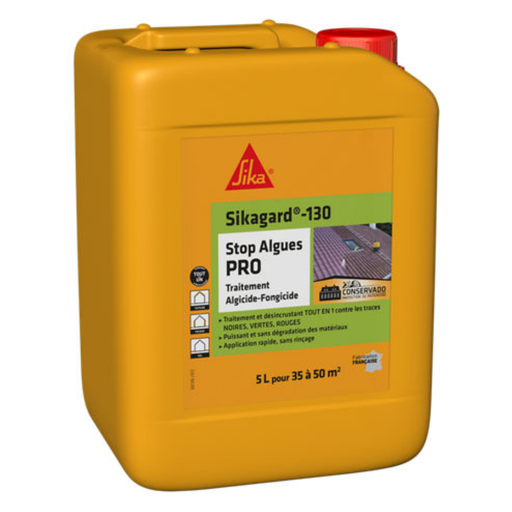 SIKA SIKAGARD 130 STOP ALGUES PRO 5LTR Traitement préventif et curatif anti-mousses