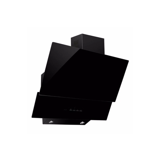 [MOD 3000 60 BLACK] FERRE Angled Curved Hood Black 60Cm  