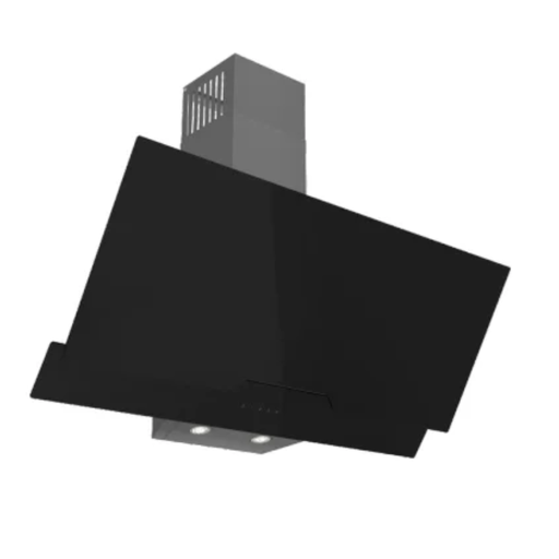 [MOD 3000 90 BLACK] FERRE Angled Curved Hood Black 90Cm  