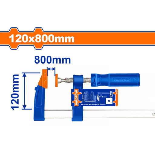 [WCP2124] WADFOW F Clamp With Plastic Handle 120 X 800Mm