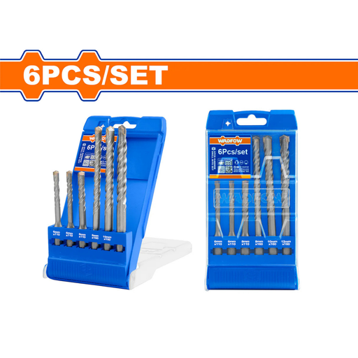 [WHD6B06] WADFOW 6 Pcs Sds Plus Hammer Drill Bits Set