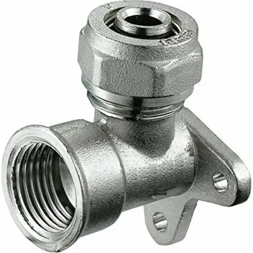 EASYFIT Pex Compression Fitting Wall Plate Elbow Female 16 20 X 1/2''