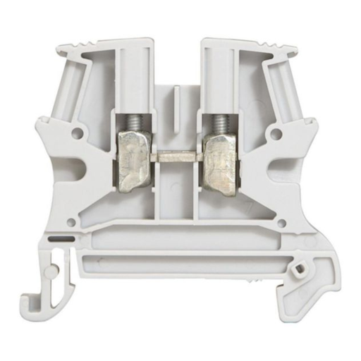 [037161] LEGRAND Viking 3 screw-through terminal block with 1 junction, 1 input, 1 output, 4mm² section - 6mm pitch - grey