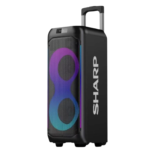 [PS-935] SHARP 60W RMS Rechargeable BT Party Spker W/Free Mic & Wheels