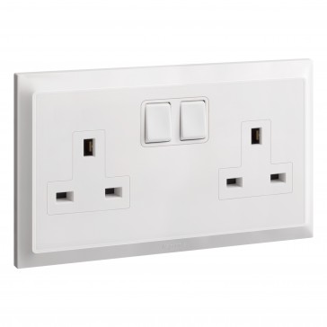 [617647] LEGRAND Belanko S switch socket neon 13a 2 gang