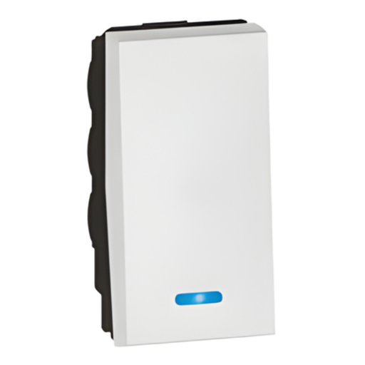 [572002] LEGRAND Arteor™ White Push Button 1g 2w 1mod With Locator