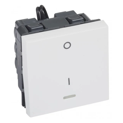 [572047] LEGRAND Arteor™ White Double Pole Switch 20amp 2mod With Indicator