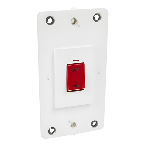[572080] LEGRAND Arteor™ White Switch 2g 2pole + Neon 45amp 