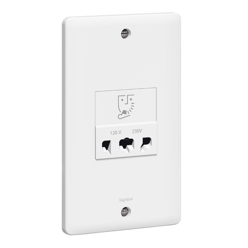 [730090] LEGRAND Synergy™ Shaver socket - 240 V - 120 V~ - 50/60 Hz - White